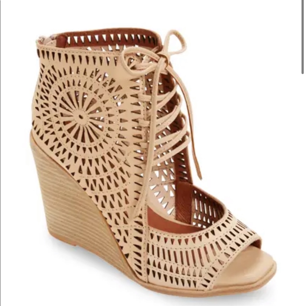 Jeffrey Campbell lace up wedges